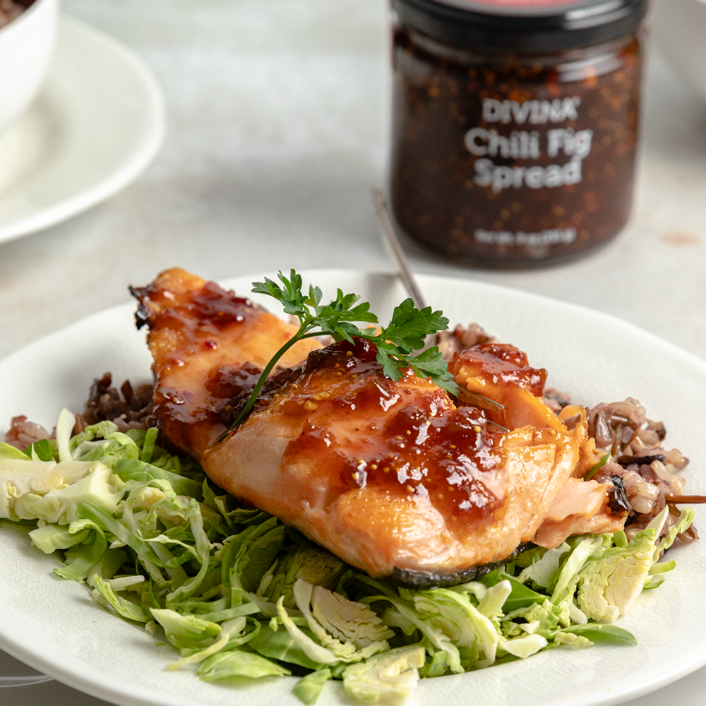 Salmon with Chili Fig Spread