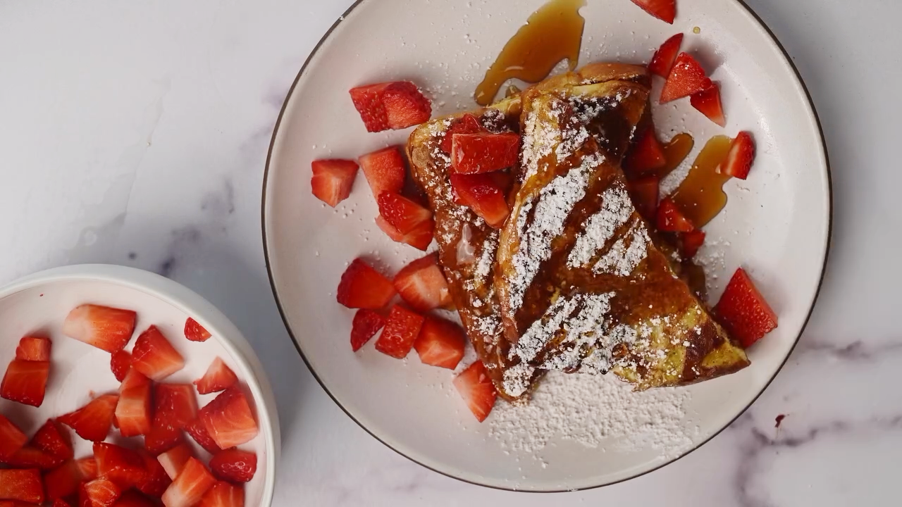 Peanut Butter & Sour Cherry French Toast