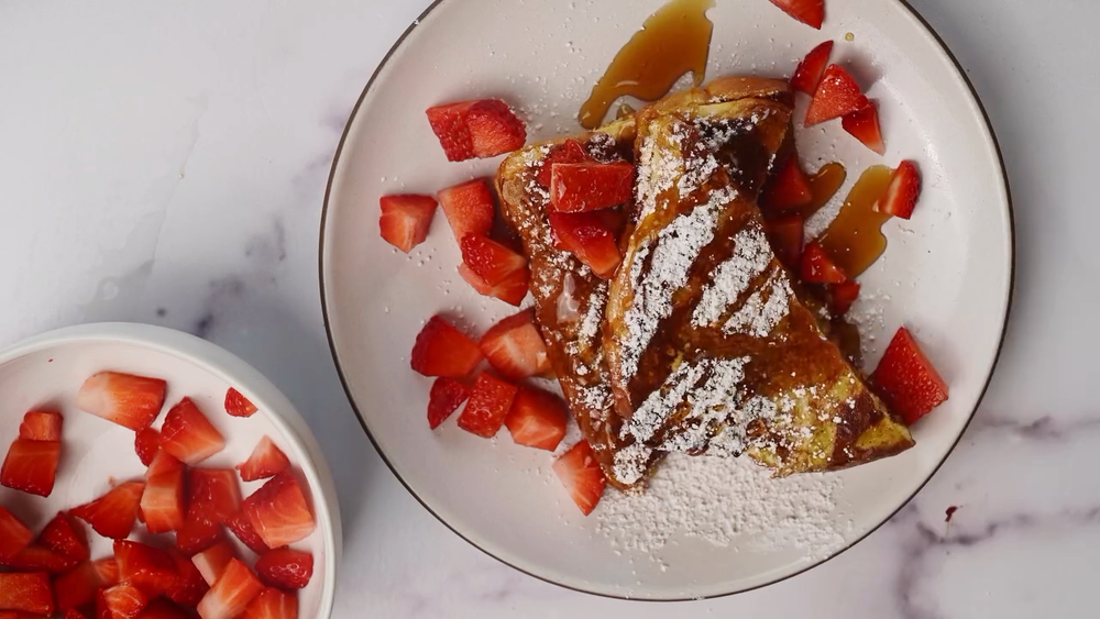 Peanut Butter & Sour Cherry French Toast