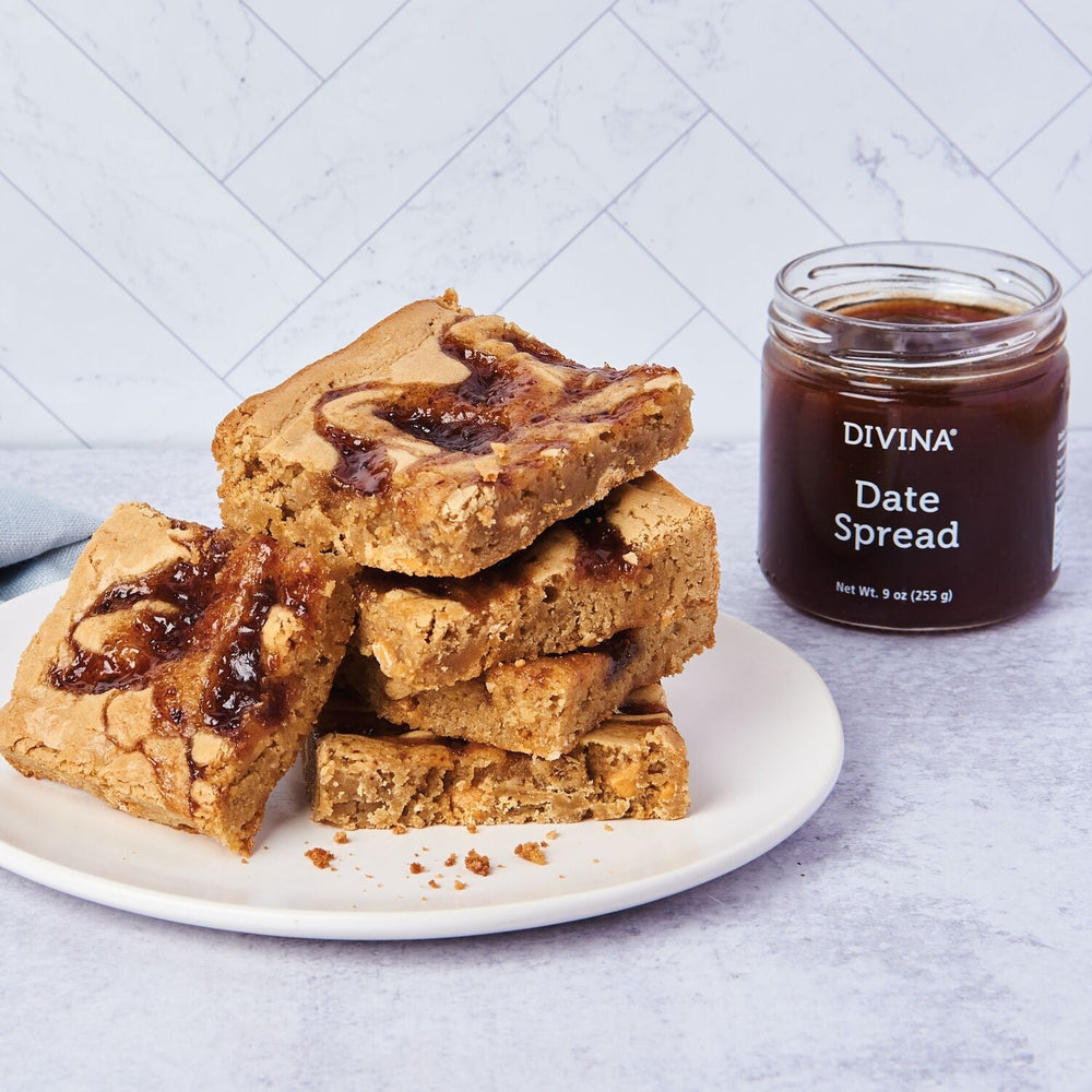 Butterscotch Blondies with Date Spread
