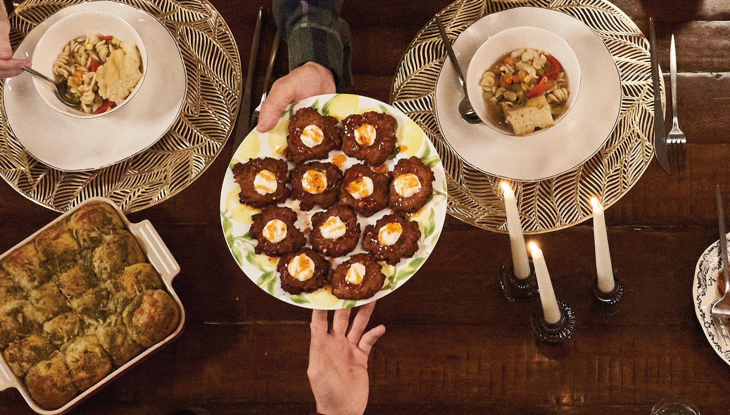 Latkes with Whipped Ricotta and Calabrian Chili Orange Spread