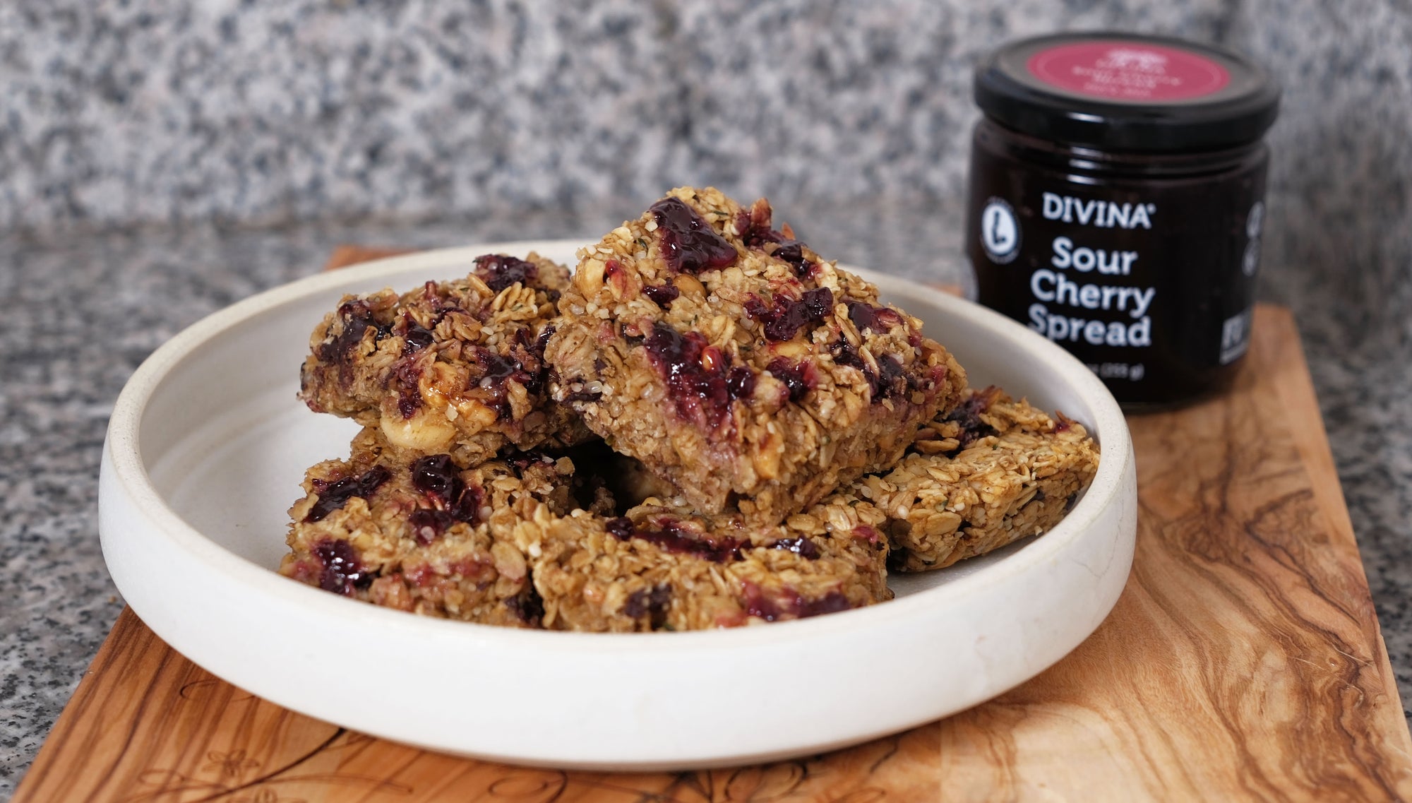 Sour Cherry Spread Oatmeal Bars