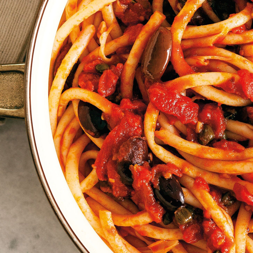 Classic Puttanesca Sauce with Spaghetti