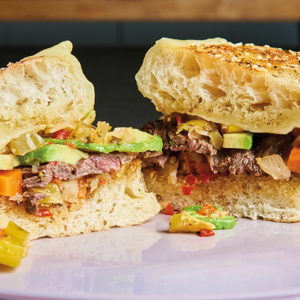 Chicago Style Skirt Steak Sandwich