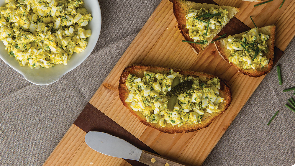 Egg Salad & Cornichon Sandwich