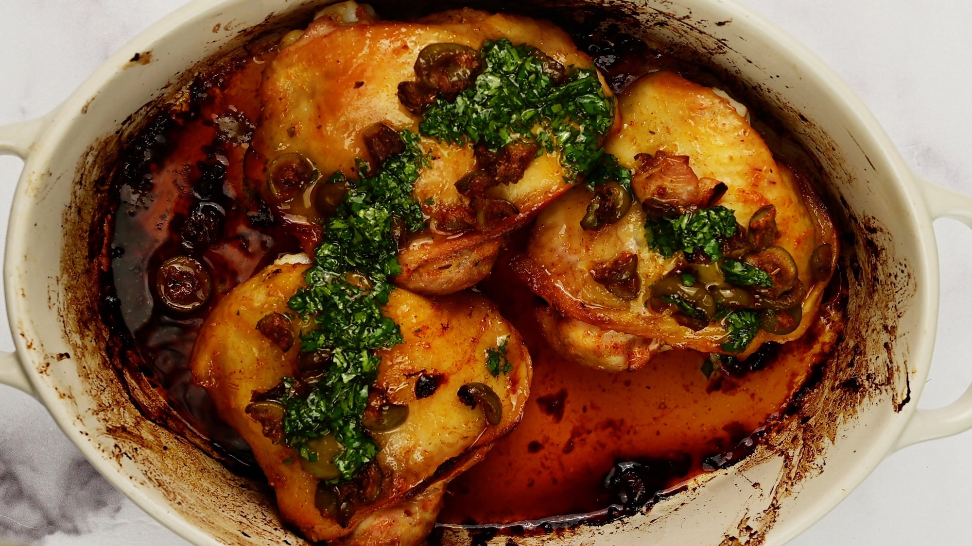 Honey Olive Chicken Thighs