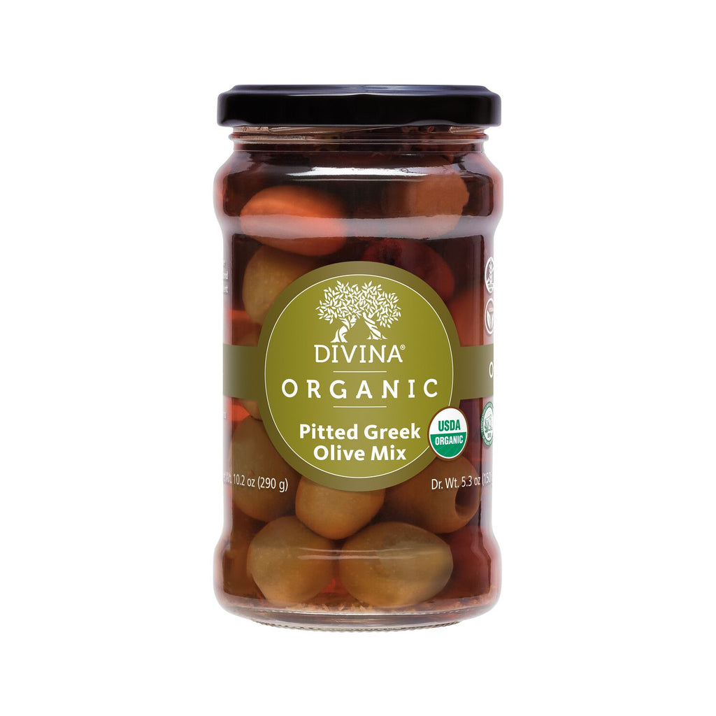 バ*ン様 「DIVIDED STATES OF OLIVE®︎」オリジナル スウ Organic Pitted Greek Olive Mix | Shop Divina Food Products