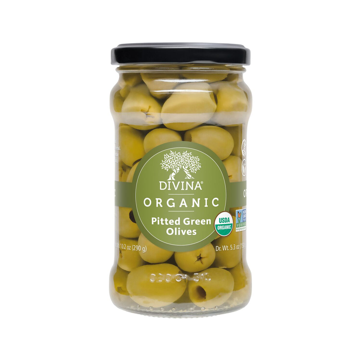 Organic Pitted Green Olives | Shop Divina Food Products