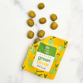 On the Go Pitted Green Olives (10 Snack Packs)