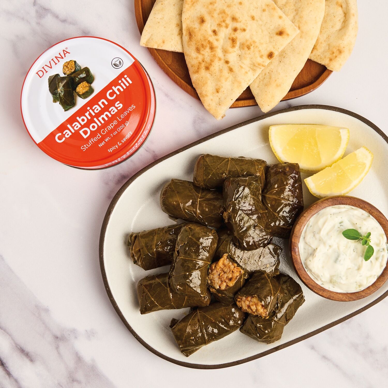 Calabrian Chili Dolmas, Stuffed Grape Leaves